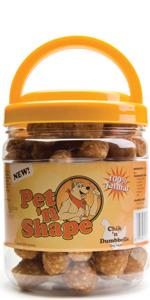 chicken rice dumbbell dog treats