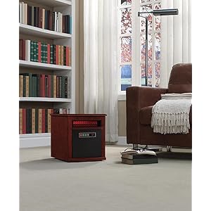 Duraflame 9HM9342-C299 Portable Electric Infrared Quartz Heater, Cherry