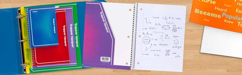 Notebook Trapper Keeper 1 Subject 70 Sheets wide-ruled Mead