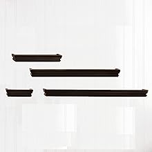 Amazon.com - Melannco Wood Square Shelves, Set of 3, Black