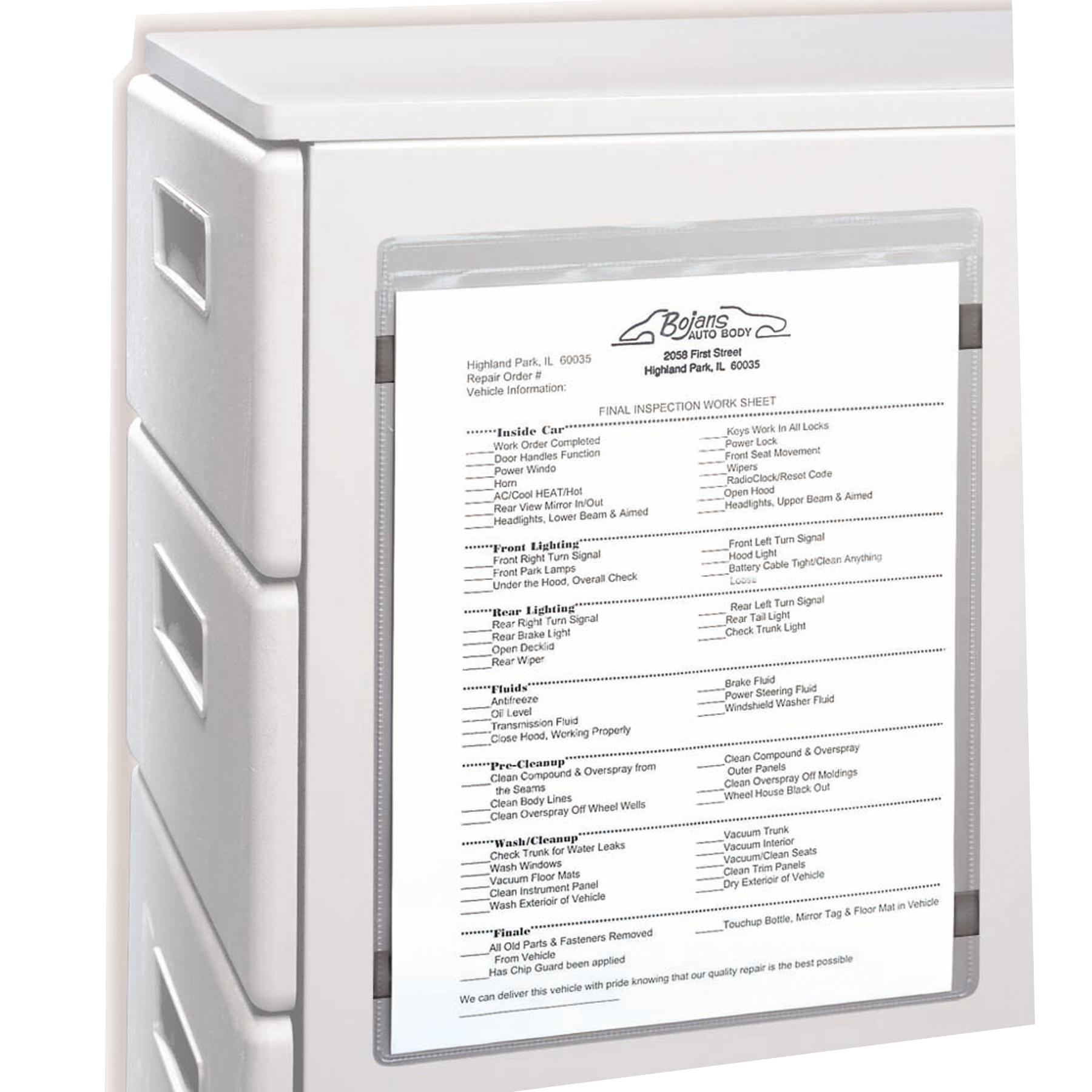 CLine Neon Stitched Shop Ticket Holders, Assorted Neon Colors, 9 x 12 Inches, 10