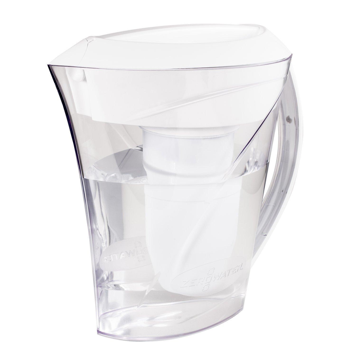 ZeroWater 8Cup Water Flitration Pitcher, Clear Water