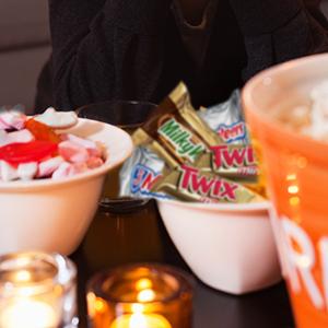 Make an epic candy bowl mixed with everyone's favorite chocolate candy bars.