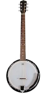 left handed 6 string banjo guitar