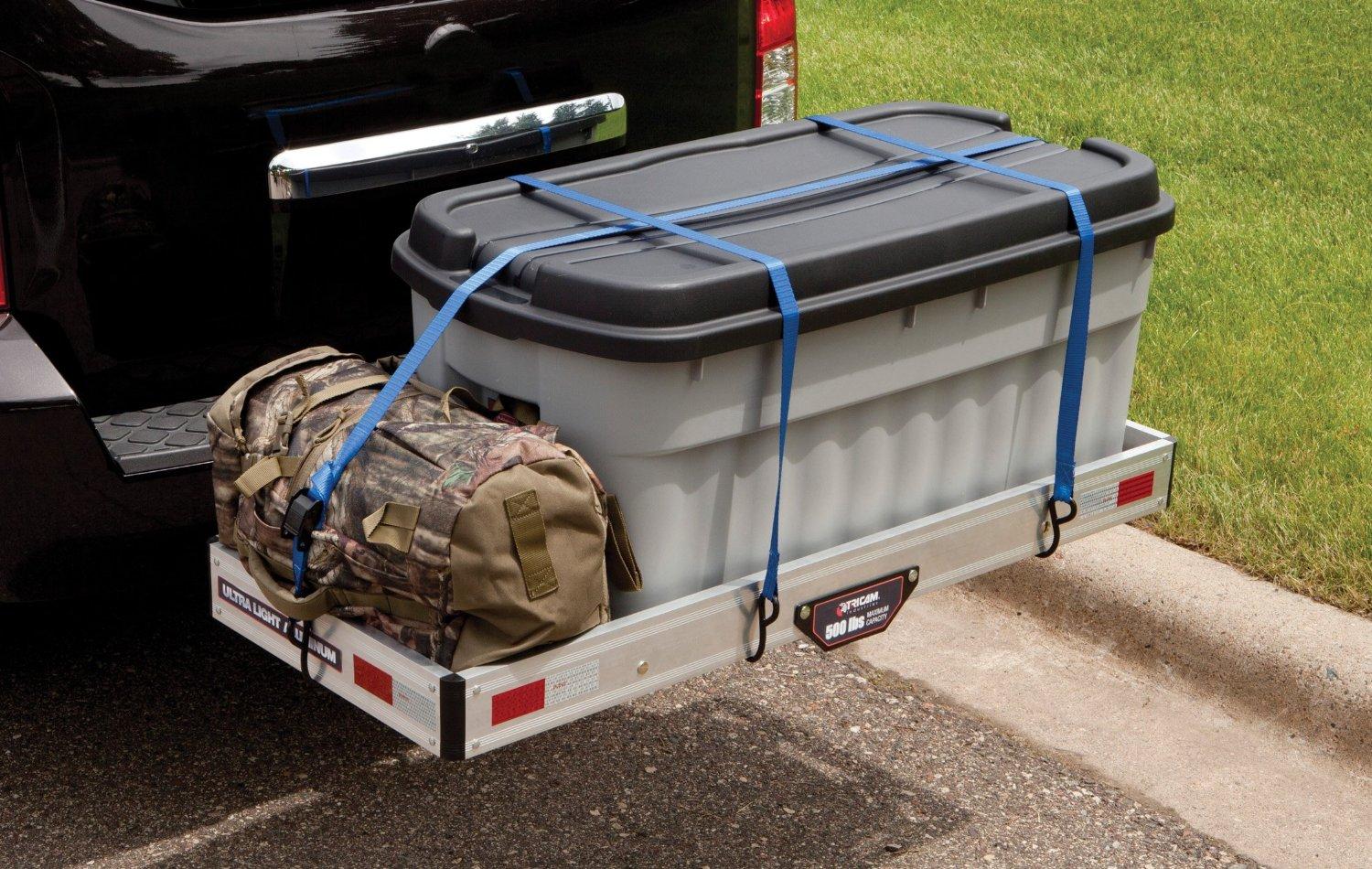 Tricam ACC1F Hitch Mounted Aluminum Cargo Carrier, 500