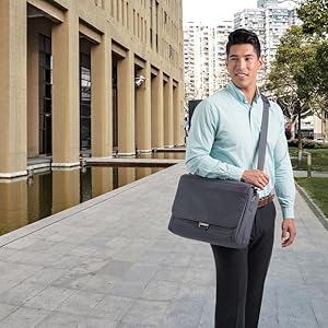 Kensington LM340 Messenger Bag for 10" Tablets, 14.4" Laptops, and Smartphones