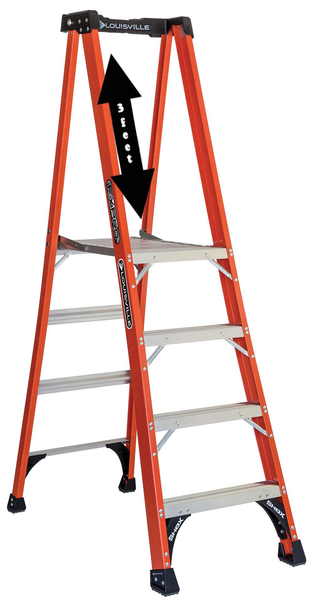 Louisville Ladder FXP1804HD Fiberglass Pro Platform Ladder