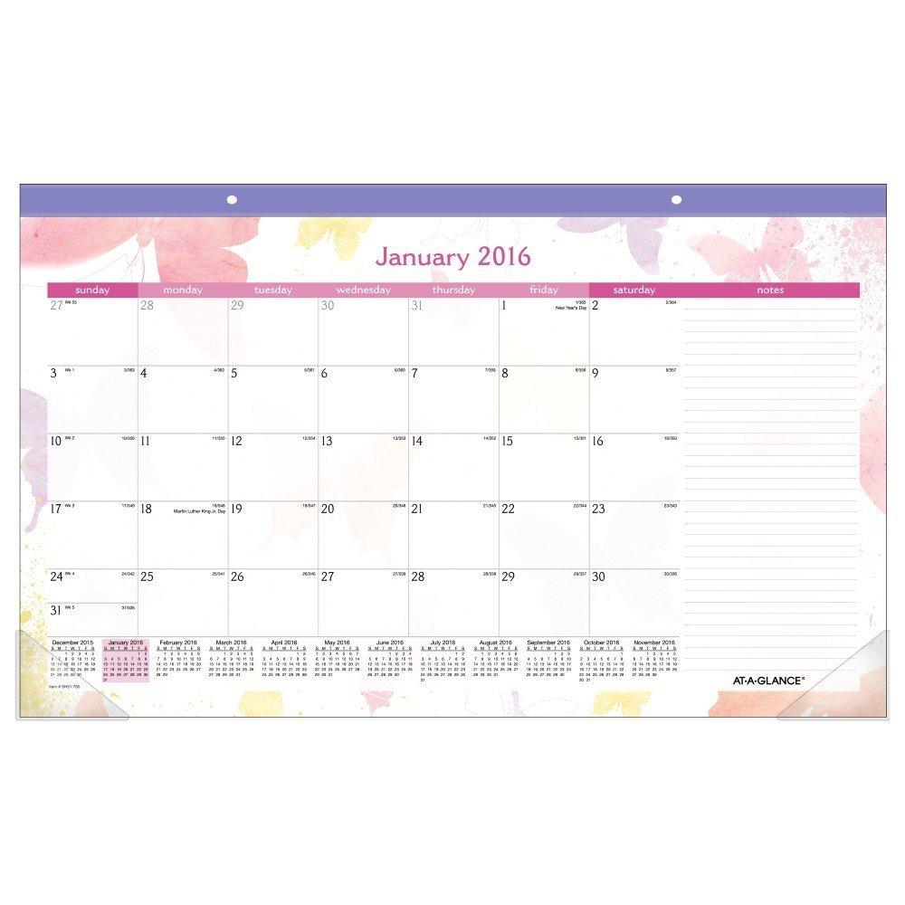 ATAGLANCE Monthly Compact Desk Pad Calendar 2016