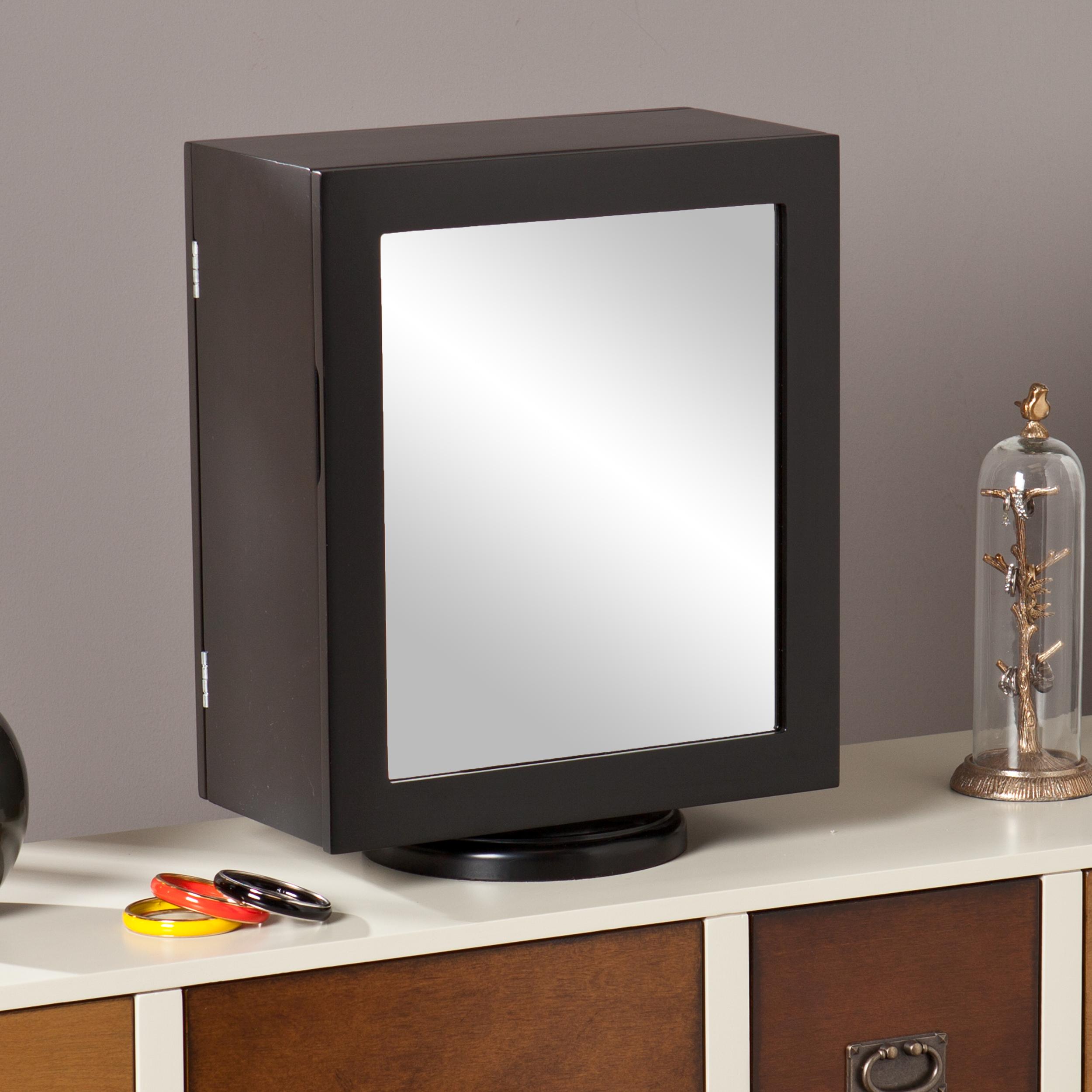 Southern Enterprises Vega TableTop Jewelry Armoire, Black
