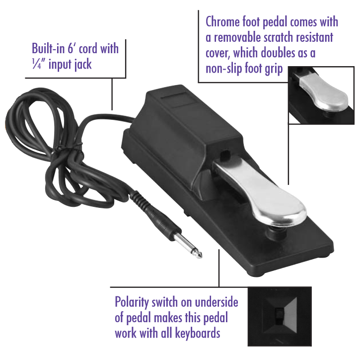 Amazon.com: On Stage KSP100 Universal Sustain Pedal: Musical Instruments