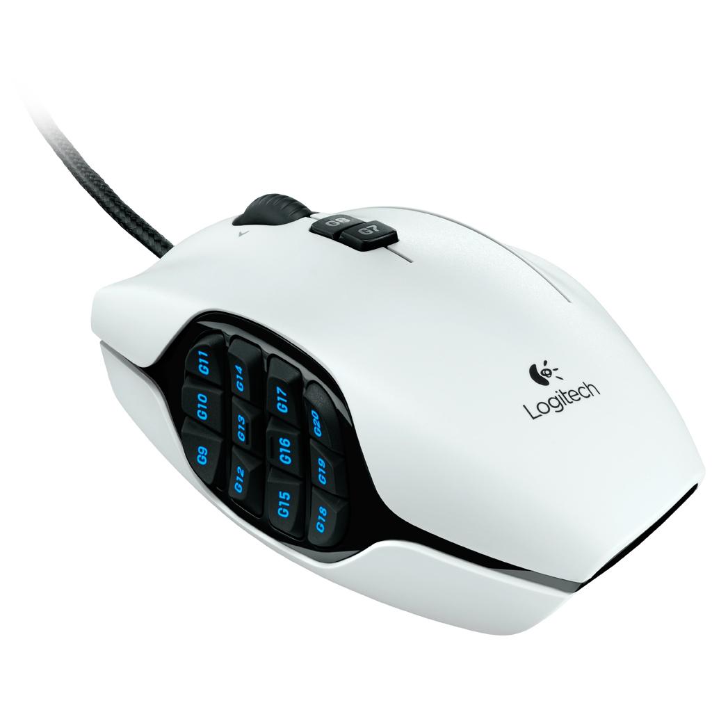 Logitech G600 MMO Gaming Mouse, White Computers & Accessories
