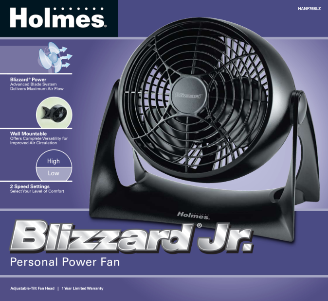 Holmes HANF76BLZ07UC Blizzard Junior Personal 2 Speed Fan