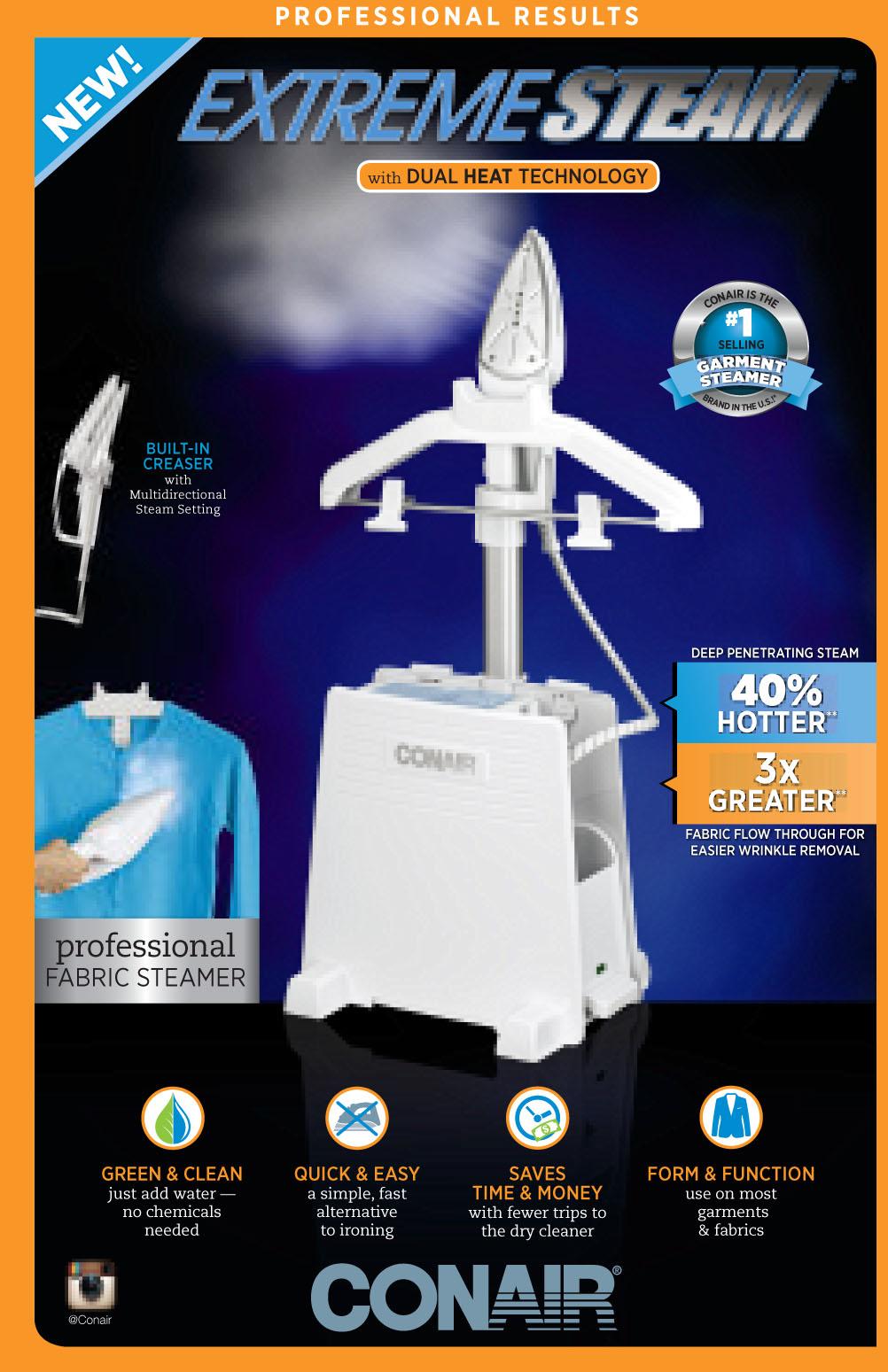 Conair Extreme Steam Deluxe Upright Professional Fabric