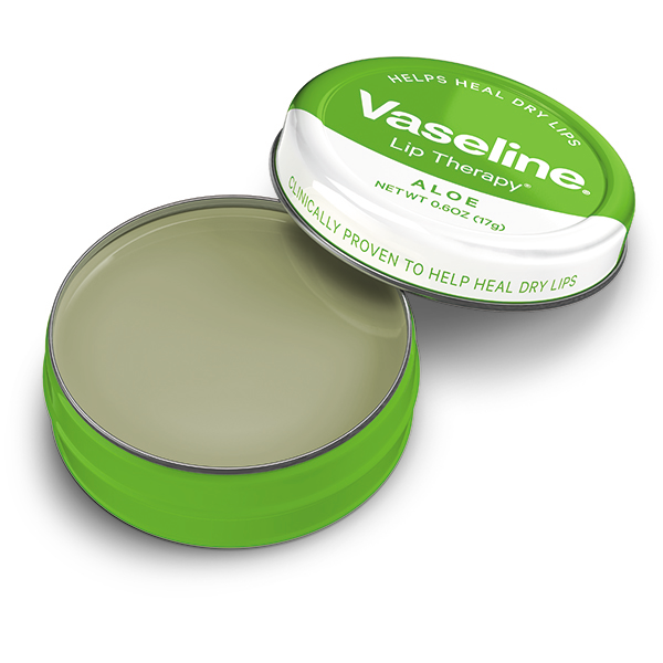 Vaseline Lip Therapy Lip Balm Tin, Aloe Vera, 0.6 Ounce