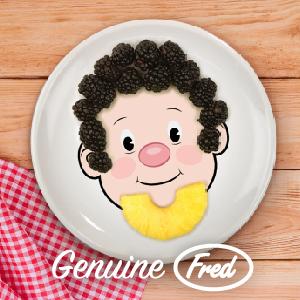 fred and friends, kids plates, kids utensils, kids plates, dinner plates, forks, spoons, straws, bib