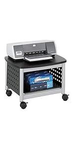 printer, printer stand, stand, under desk, underdesk, underdesk stand, printer storage, storage