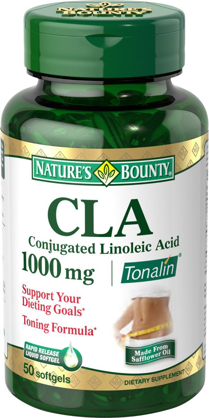 Nature's Bounty CLA Tonalin 1000 mg Softgels, 50Count