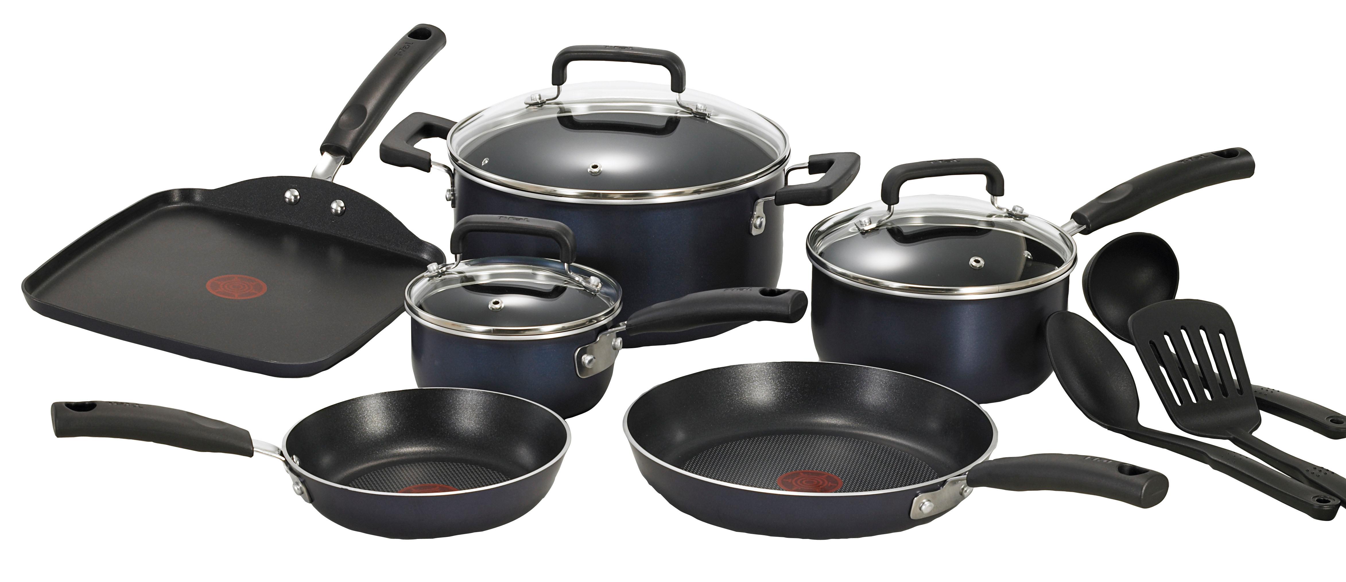 Tfal Signature Nonstick Expert 12Piece Blue Cookware Set