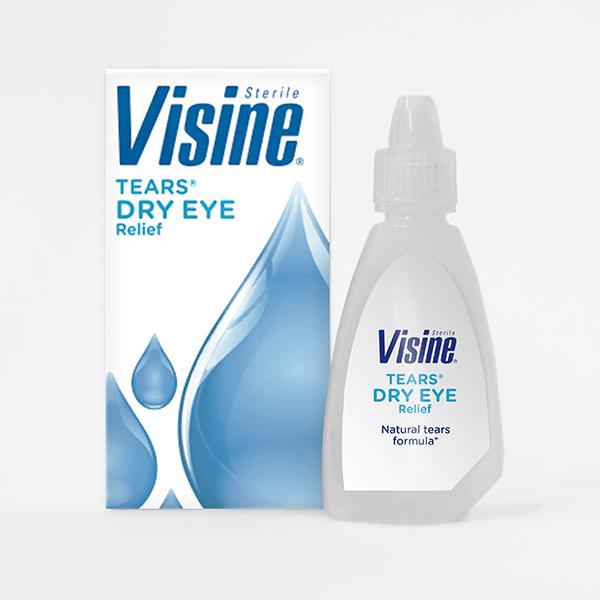 Visine Tears Lubricant Eye Drops for Dry Eye Relief, 0.5