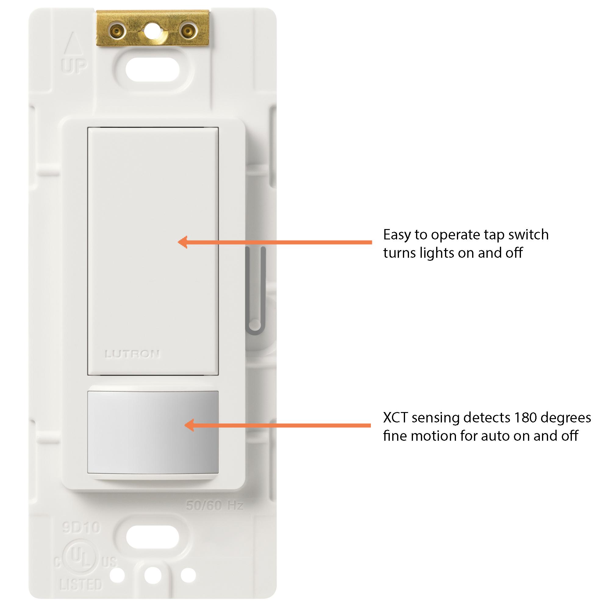 Lutron Maestro Motion Sensor switch, no neutral required, 250 Watts