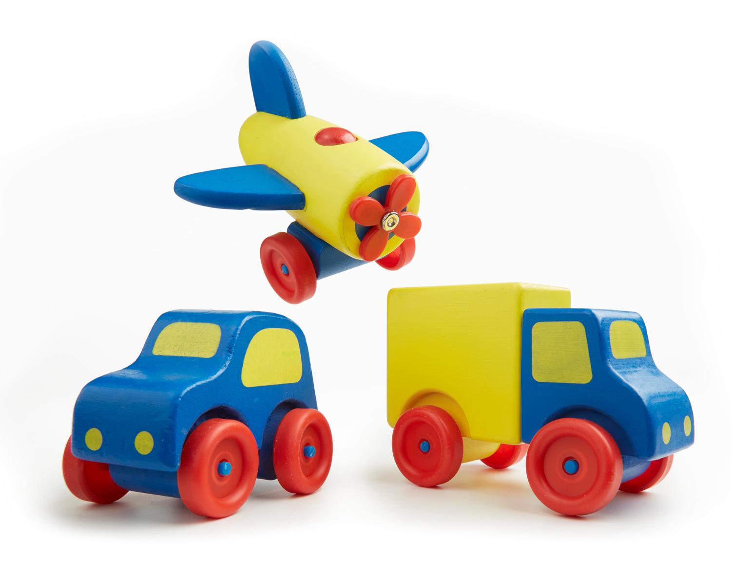 Melissa & Doug Deluxe Wooden First Vehicles Set Melissa