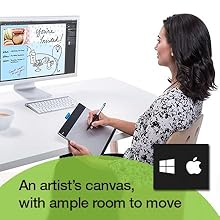 Monoprice, graphic pad, Corel Painter, InDesign, tablet for Photoshop, graphics board, Bamboo