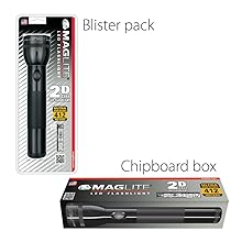 Maglite, Packaging, Blister, Chipboard Box, LED, 2-Cell, 3-Cell