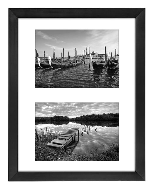 Collage Picture Frame Displays Four 4x6 Inch Photos (Two