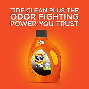 Tide Plus Febreze Sport Active Fresh Scent HE Turbo Clean Liquid Laundry Detergent; odor fighting