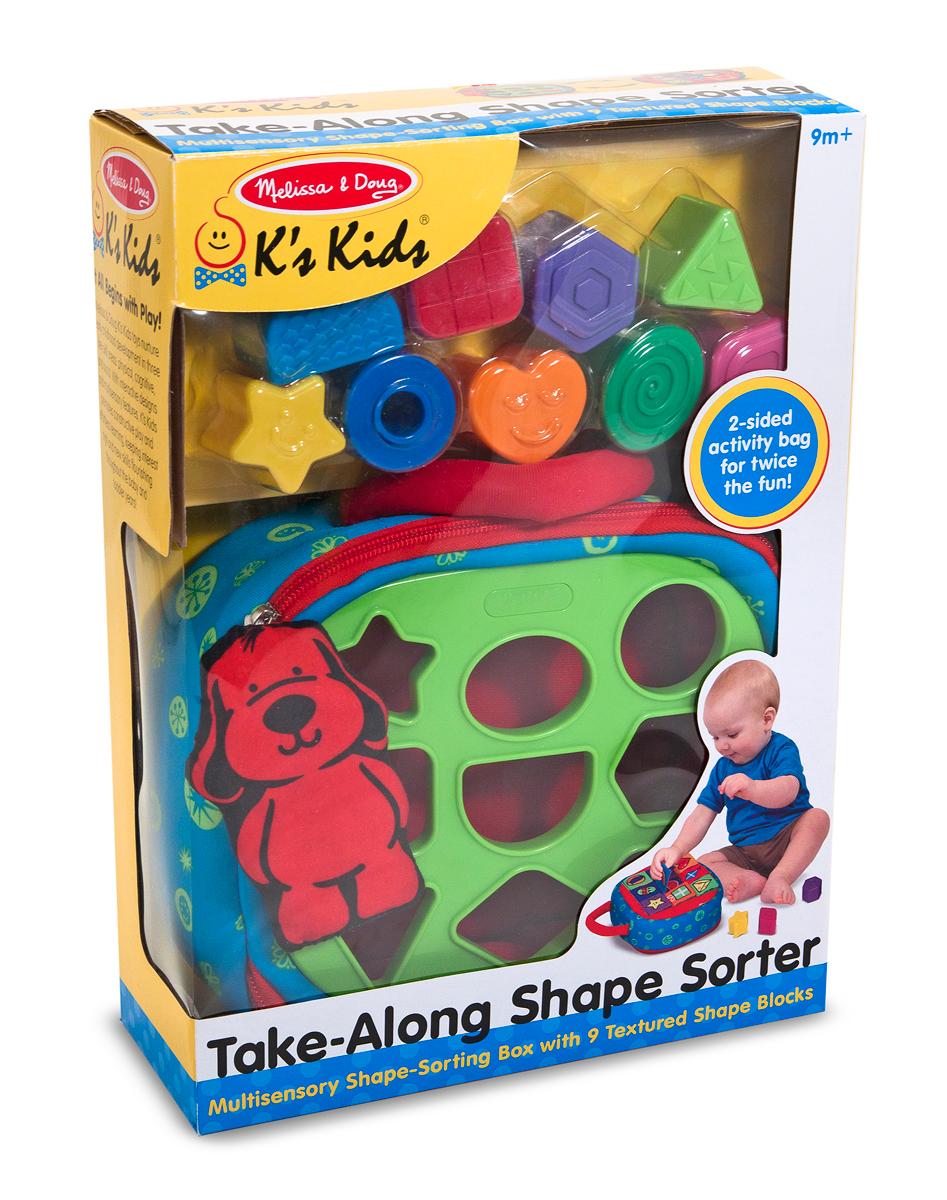 Melissa & Doug K's Kids TakeAlong Shape Sorter Baby Toy