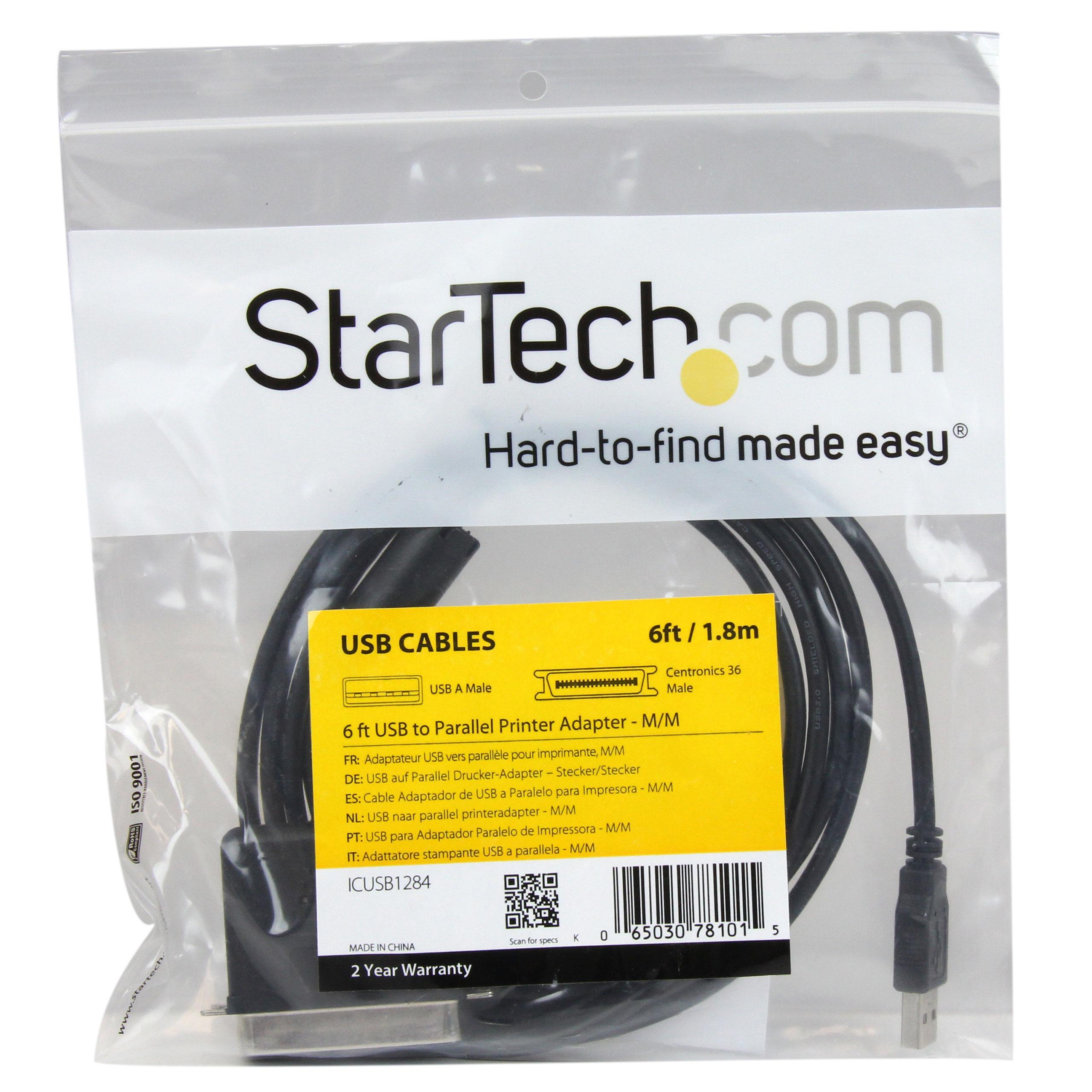 StarTech 6Feet USB to Parallel Printer Adapter M/M (ICUSB1284) Electronics