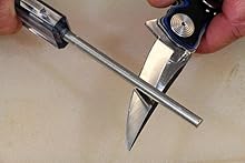DMT Cyrstal Saver as a Half Round File Sharpening a Pocket Knife