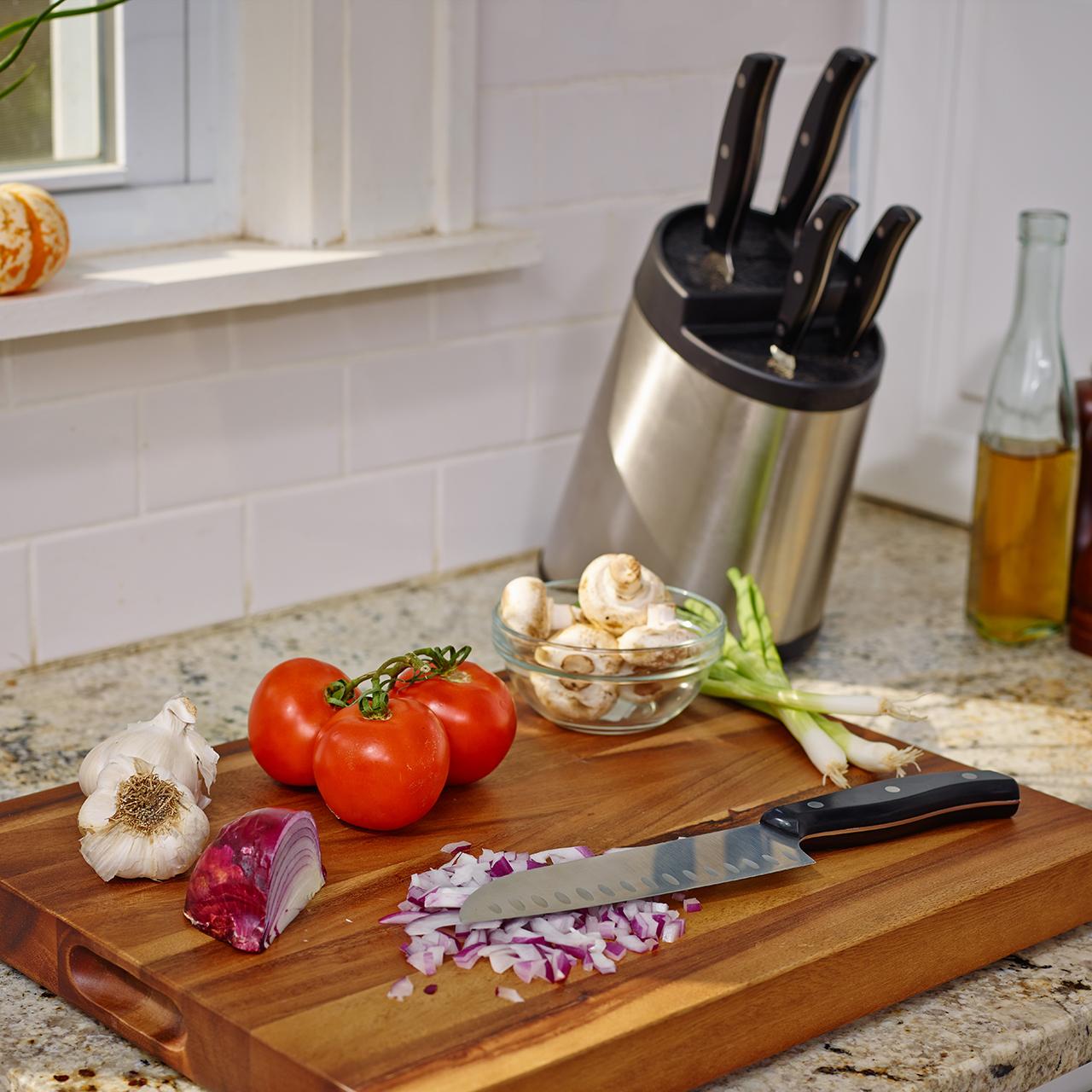 Kapoosh Rondelle Knife Block, Stainless Steel Knife