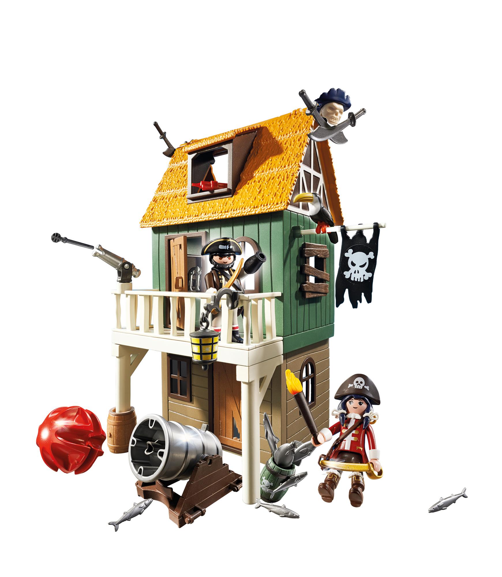 PLAYMOBIL Super 4 Camouflage Pirate Fort with Ruby Building Kit Toys & Games