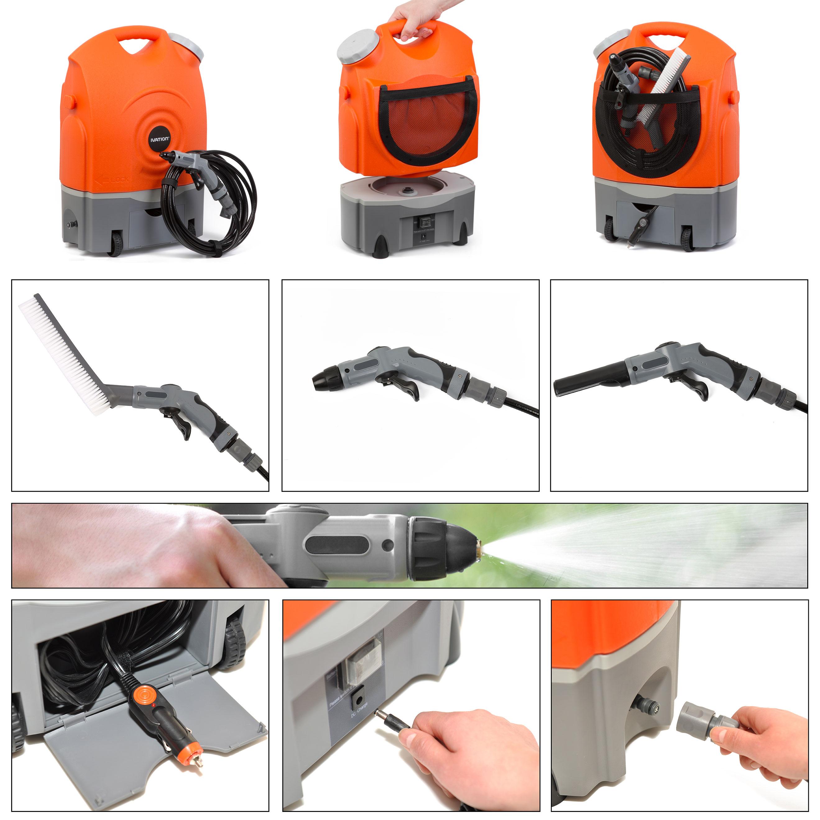 Ivation Multipurpose Portable Spray Washer w/ Water Tank