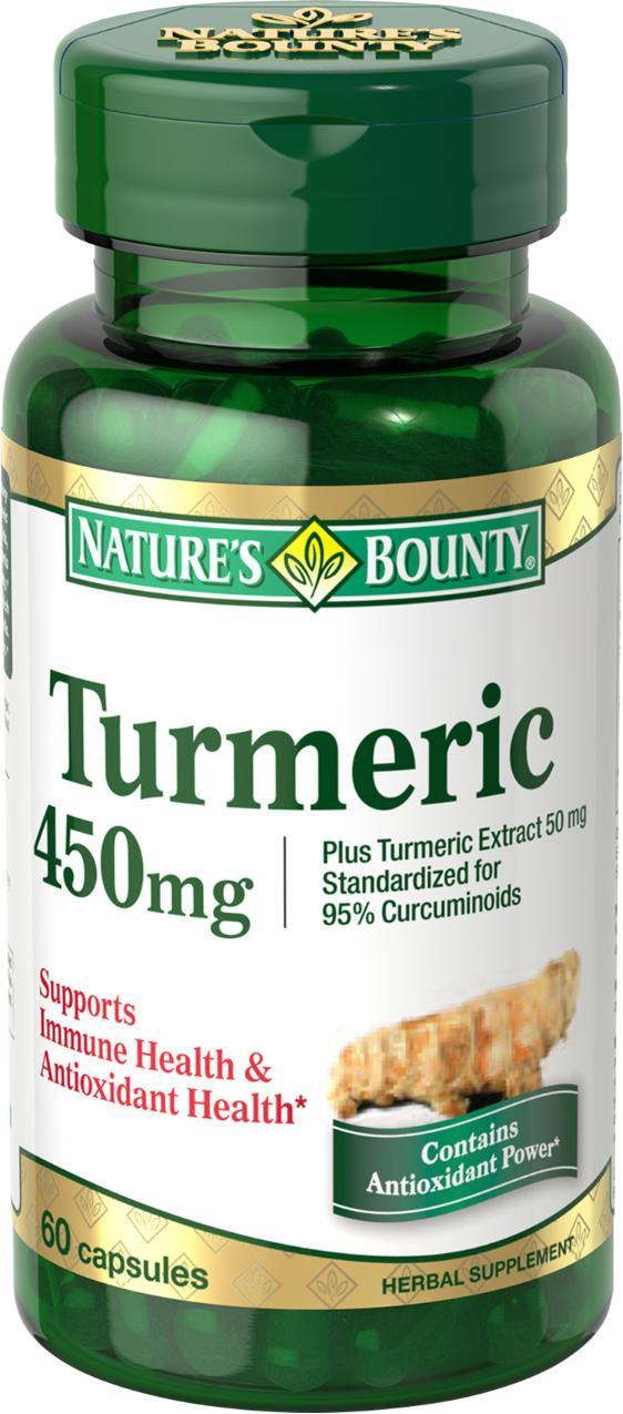 Nature's Bounty Turmeric/Curcumin, 60 Capsules, 450 Mg