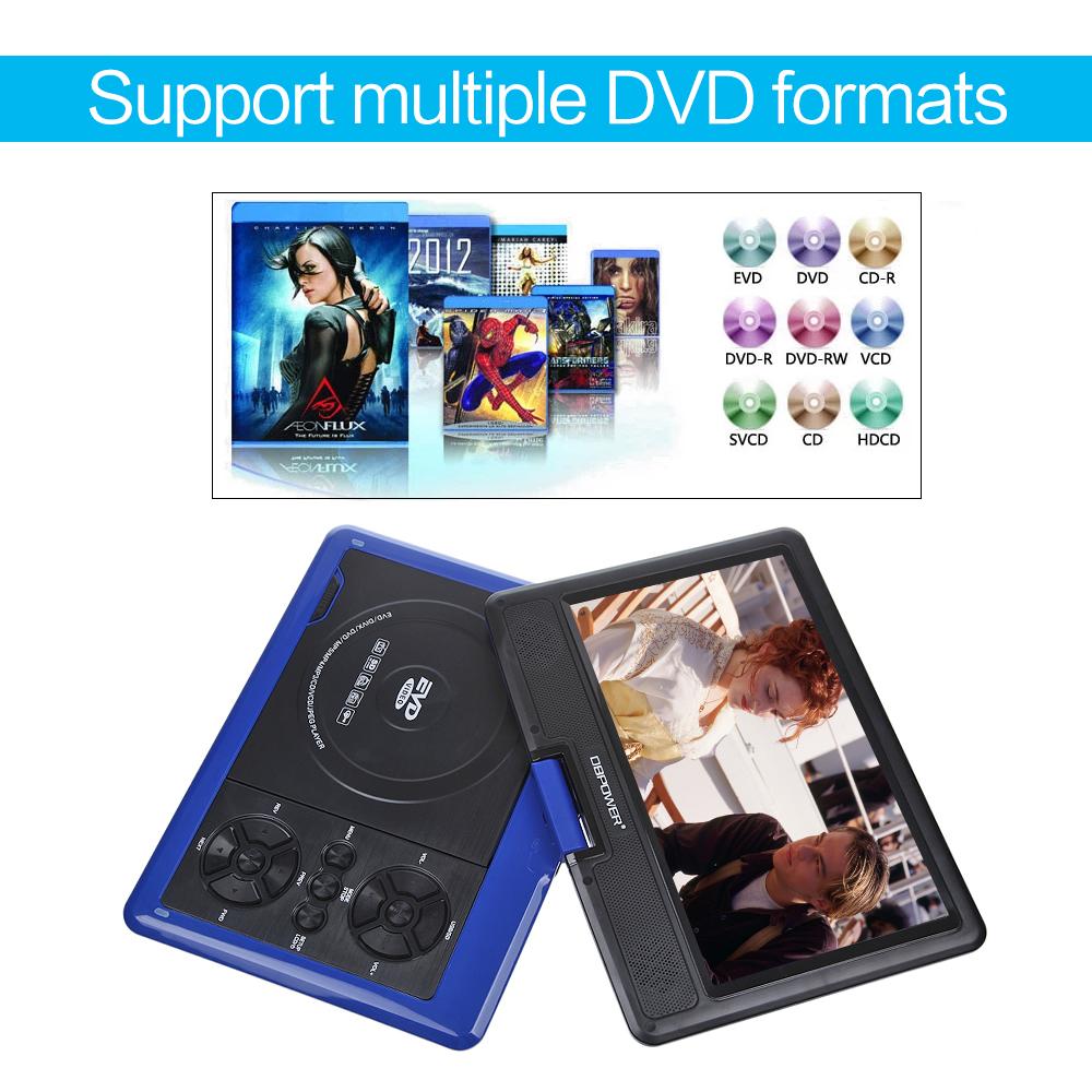 DBPOWER Portable DVD Player, 2 Hours Rechargeable Battery