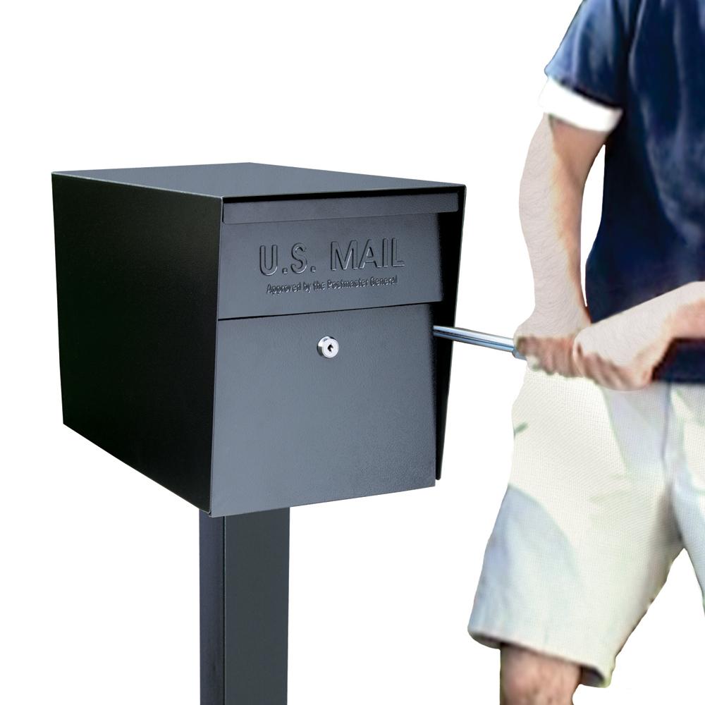 Epoch 7106 MailBoss Curbside Locking Mailbox, Black Security