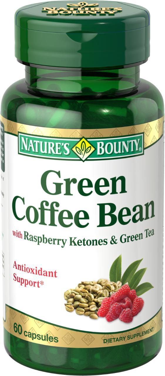 Natures Bounty Green Coffee Bean with Raspberry Ketones and Green Tea Capsules, 60