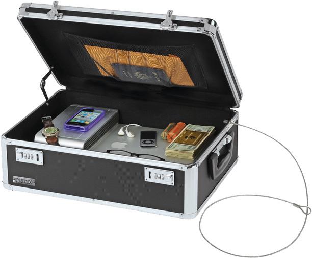 Vaultz Locking Storage Box, 19.5 x 7 x 13.5 Inches, Black