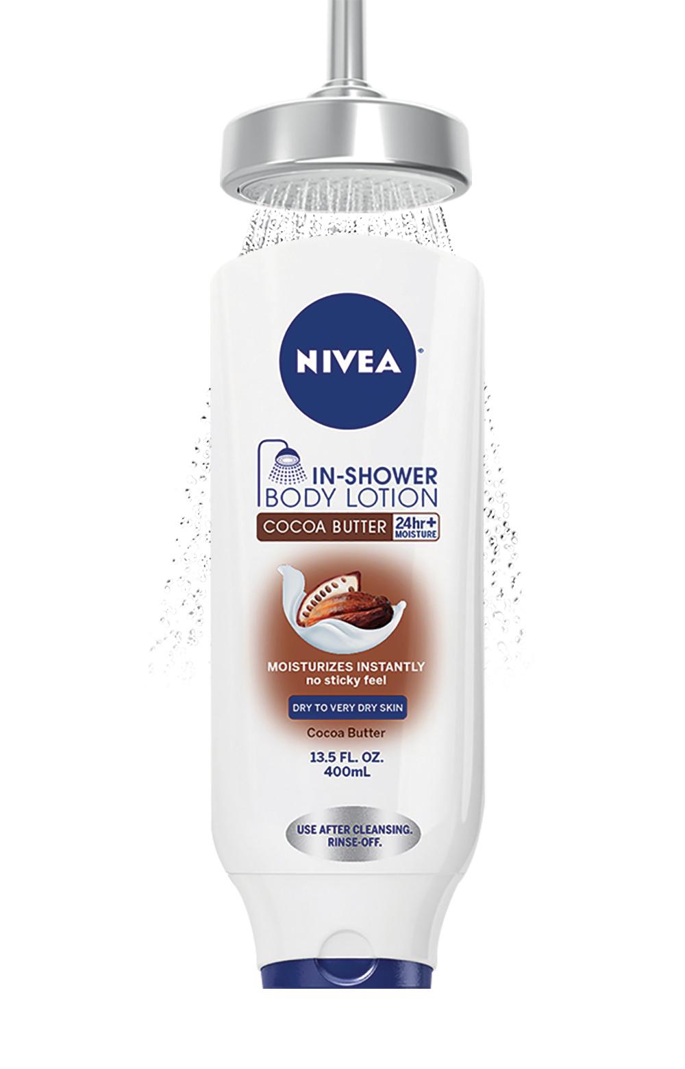 NIVEA InShower Cocoa Butter Body Lotion, 13.5 Ounce Beauty