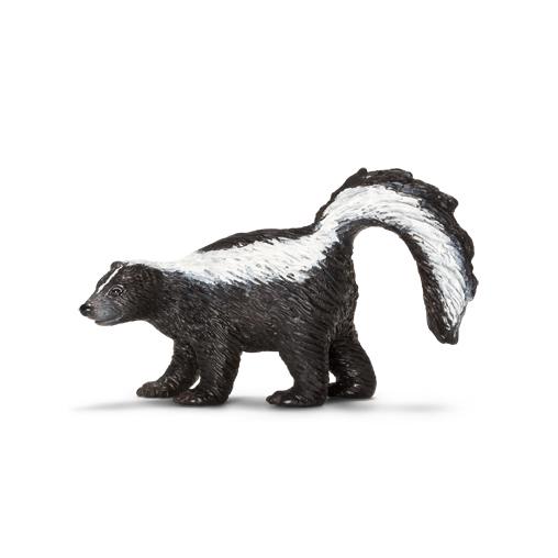 The skunk defends itself against attackers by spraying them with a