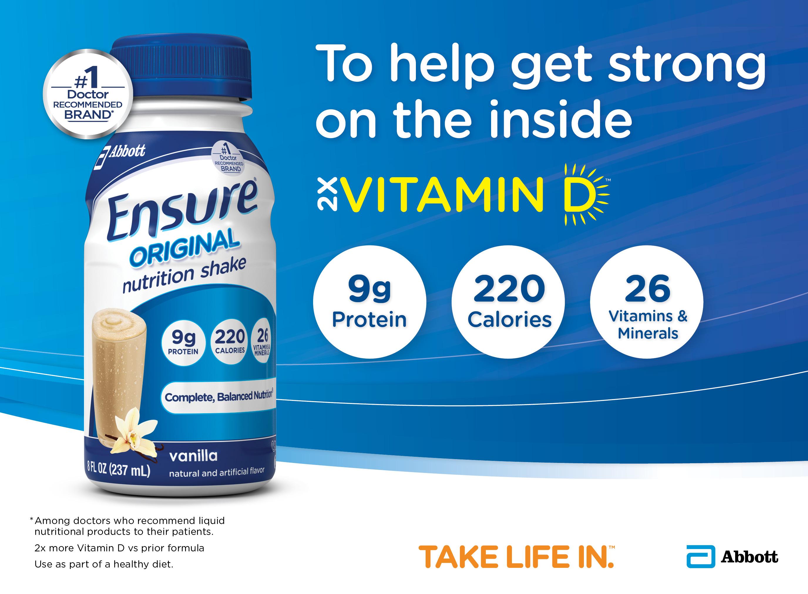 Ensure Regular Nutrition Shake, Vanilla, 8