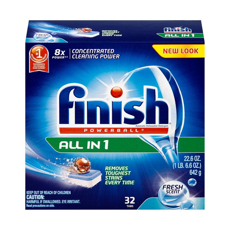 Finish Powerball Tabs Dishwasher Detergent Tablets, Fresh