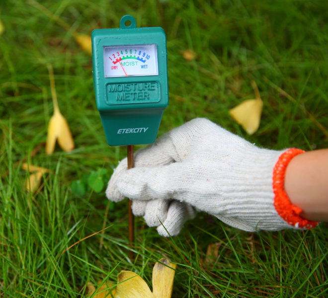 Etekcity Indoor/Outdoor Soil Moisture Sensor Meter, Plant Care Hygrometer (Green) Measures