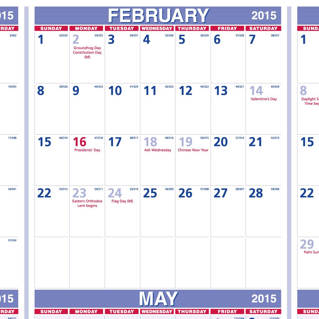 Amazon AT A GLANCE Yearly Wall Calendar 2015 24 X 36 Inch Page 