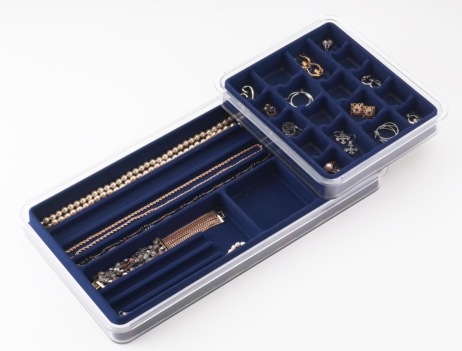 Tarnish Resistant, stacking, sliding, organizer, tray, made in the usa