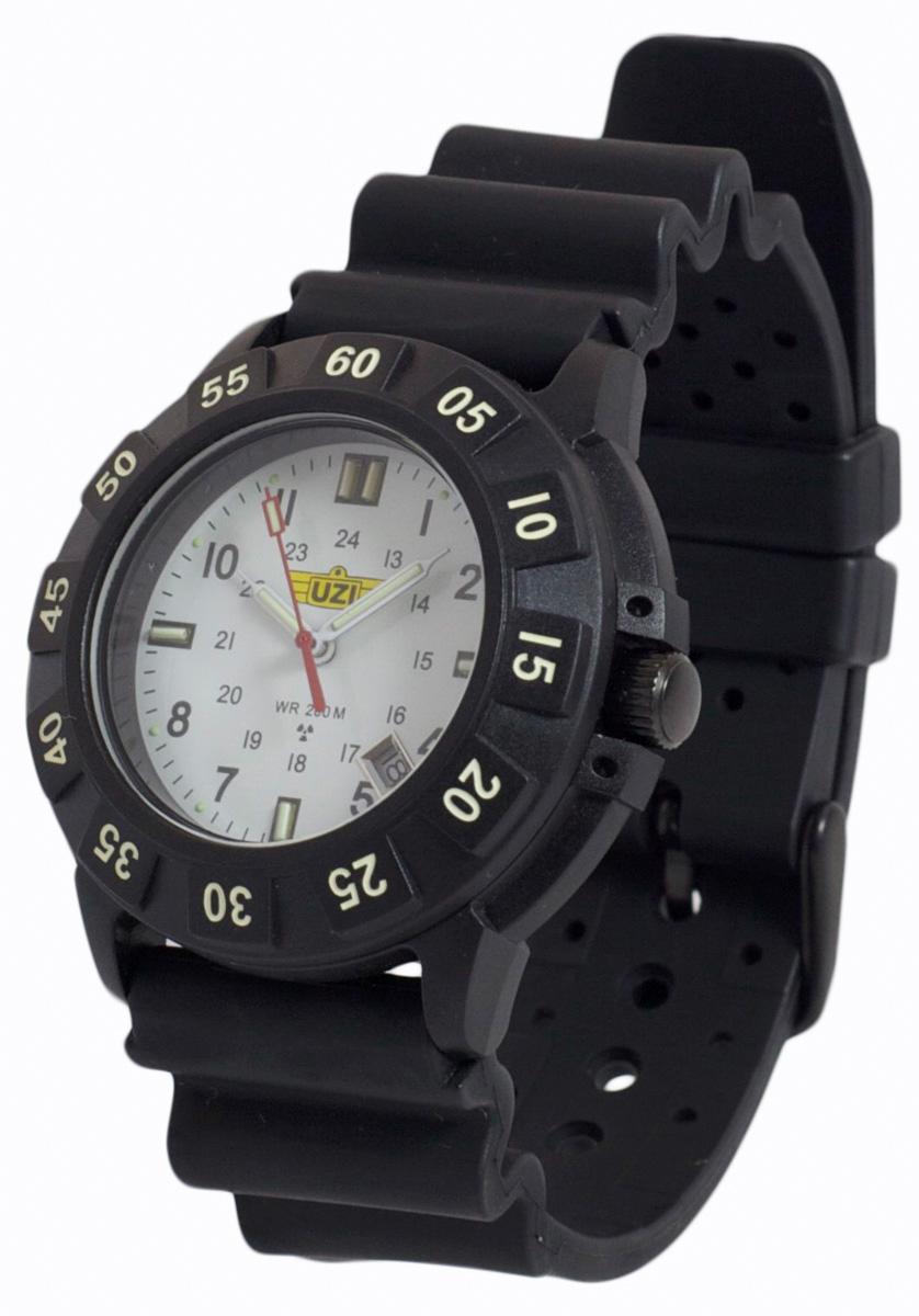 Uzi Men's Uzi002R The Protector Tritium H3 Black Rubber