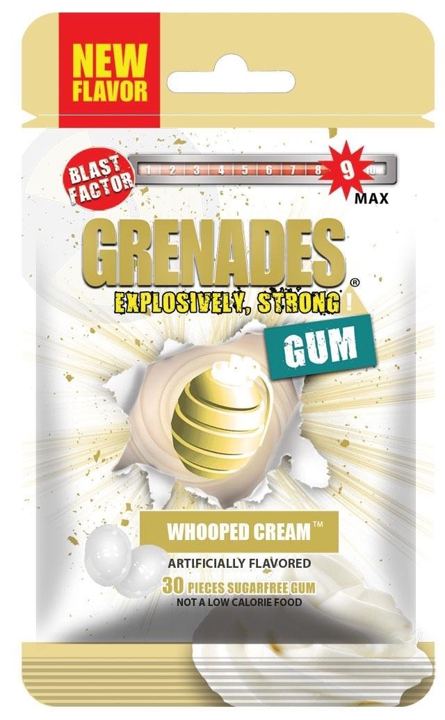 Grenades, Explosively Intense Sugar Free Chewing Gum, 30