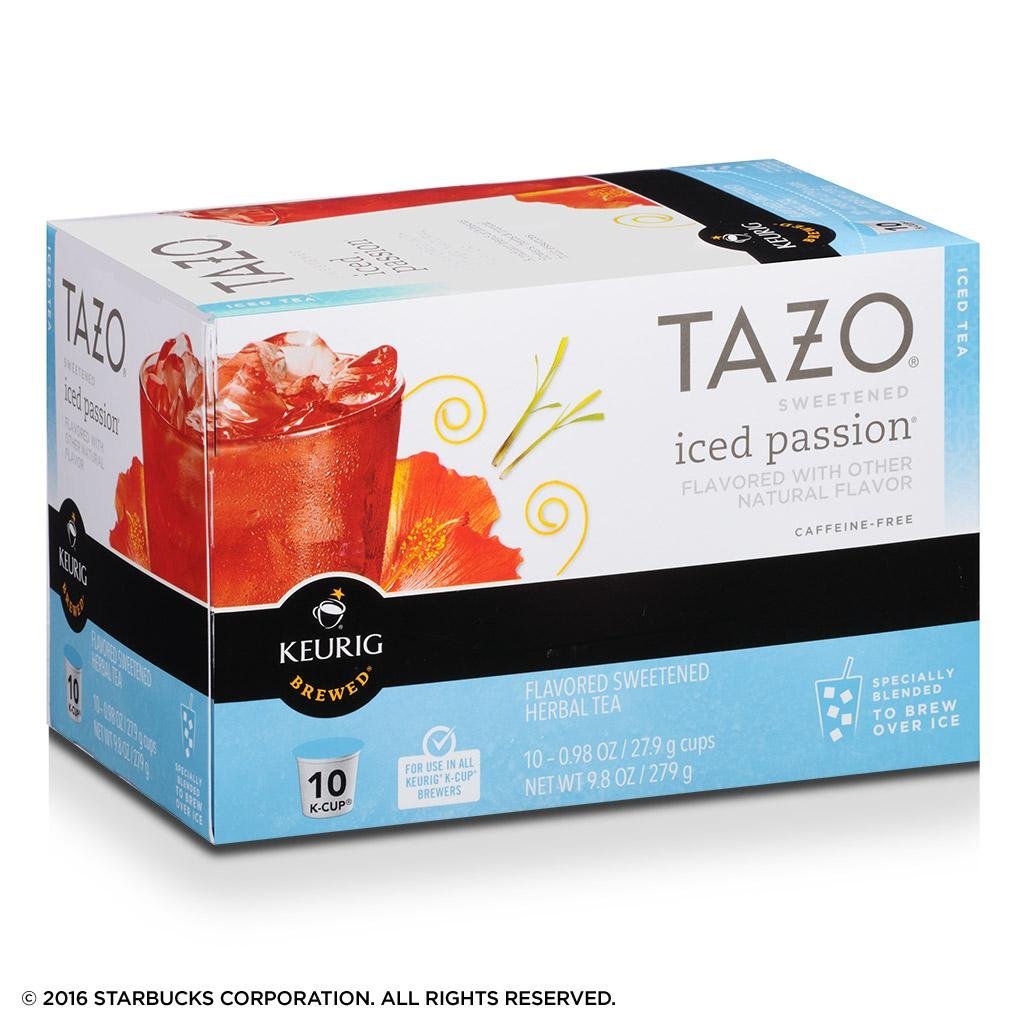 Tazo Sweetened Passion Iced Tea, KCup for Keurig Brewers